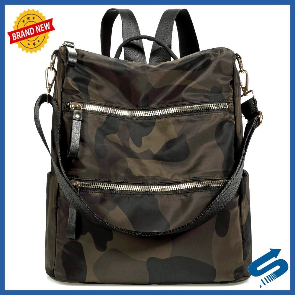 Nylon Backpack Purse Anti-Theft Travel Daypack Convertible 3-Way Wear